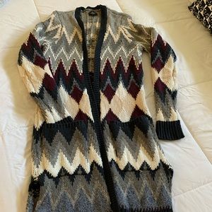 AEO open front long sweater.